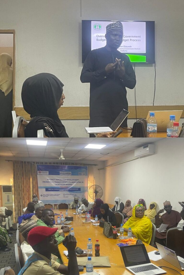 Ƙungiyar Dispute Resolution and Development Initiative (DRDI) ta Kaddamar da horon Kwana daya don wayar da kan al’umma da masu ruwa da tsaki kan yadda ake gabatar da kasafin kuɗi, a kananan hukumomi. img 1764682036609